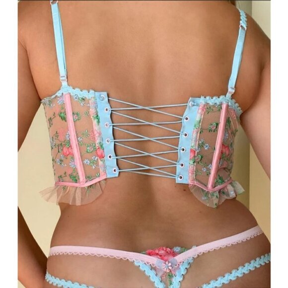 💕FOR LOVE AND LEMONS💕 Swaying Rose Bustier ~ Large L NWT - Picture 9 of 16